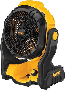 DEWALT 20V MAX* Cordless Fan, Portable, Multi Hanging, Up to 650 CFM Airflow, Tool Only (DCE512B)