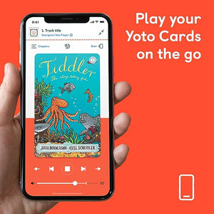 Yoto Mini + Make Your Own Card – Kids Screen-Free Bluetooth Audio Player, All-in-1 Travel Device Plays Stories Music Podcast Radio White Noise Ok-to-wake Alarm Clock, Use as Speaker or with Headphones