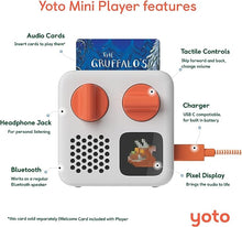 Cargar imagen en el visor de la galería, Yoto Mini + Make Your Own Card – Kids Screen-Free Bluetooth Audio Player, All-in-1 Travel Device Plays Stories Music Podcast Radio White Noise Ok-to-wake Alarm Clock, Use as Speaker or with Headphones