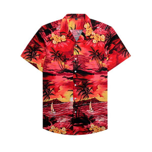 Alimens & Gentle 100% Cotton Short Sleeve Hawaiian Shirts for Men Casual Button Down Shirt - Walmart.com