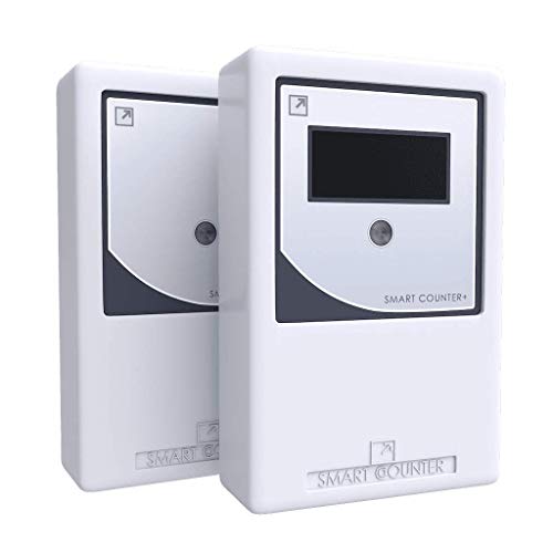 Smart Counter IR +. Infrared Wireless Visitor Counter. Counts People Automatically and displays The Received Data on a Small Display. Patron Counter is Protected from Unauthorized Reset.