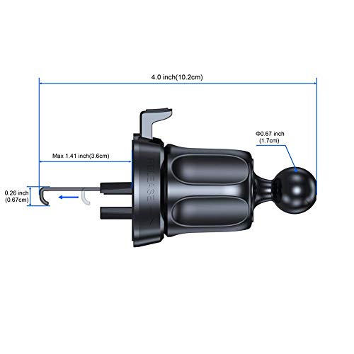 [2021 Upgraded-2nd Generation] Miracase Universal Phone Holder for Car,Vent Car Phone Holder,Cell Phone Holder Mount Compatible with iPhone 13 Series/12/11/XS/XR,Google,Samsung and All Phones,Black