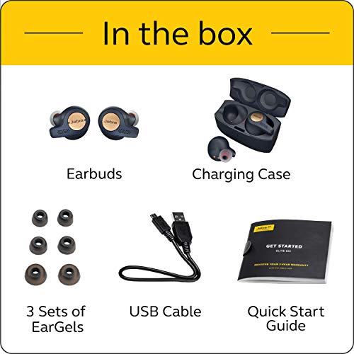 Jabra Elite Active 65t Earbuds True Wireless Earbuds With Charging Case, Copper Blue Bluetooth Earbuds With A Secure Fit And Superior Sound, Long Battery Life And More