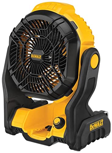 DEWALT 20V MAX* Cordless Fan, Portable, Multi Hanging, Up to 650 CFM Airflow, Tool Only (DCE512B)