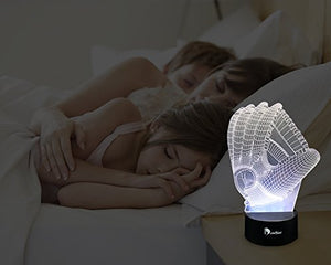 DowBier 3D Illusion Multi Colors USB Sleeping Night Light Desk Lamp Room Decoration (Baseball Glove)