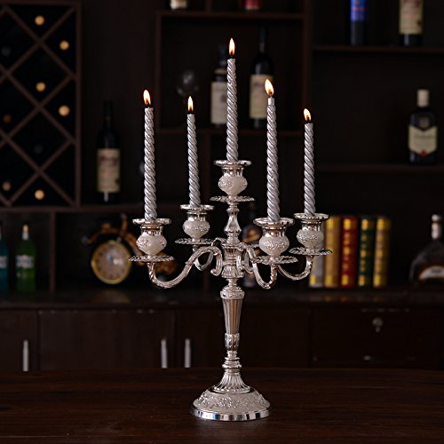 TBW Silver Twist Taper Candle, Spiral Taper Candle, Taper Twisted Dinner Dining Table Wedding Spiral Long Candles Wax