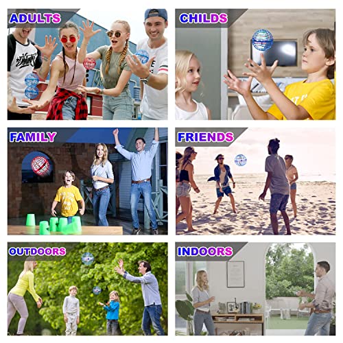Flying Ball Toys - Flying Space Orb Hand Controlled Hover Ball - Toys for 6 7 8 9 10 Old Year Boys Kids Adult - Outdoor Toys Game Age 8-12 - Christmas Party Gifts for Boys Girls Kids Age 5-10 Blue