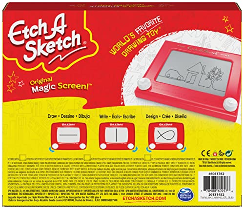 Etch A Sketch, Classic Red Drawing Retro Toy with Magic Screen, for Ages 3 and Up