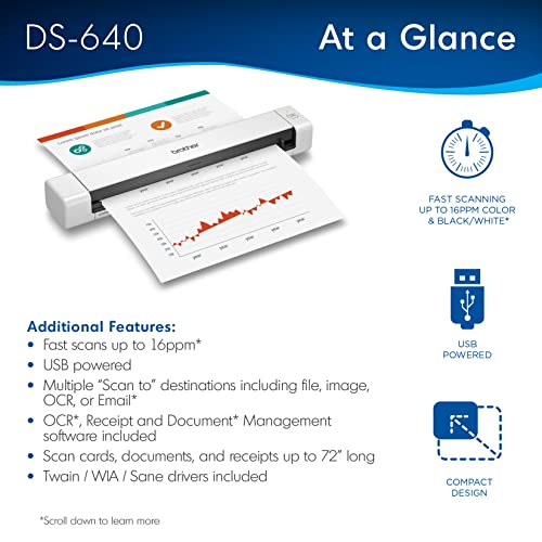 Brother DS-640 Compact Mobile Scanner