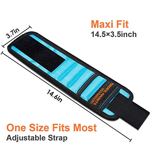 Tools Gifts For Men Magnetic Wristband - Christmas Stocking Stuffers for Dad Women, 15 Super Strong Magnet Cool Gadgets Mens Gift Ideas, Wrist Tool Belt Set Holder for Holding Screw, Nail, Drill Bit