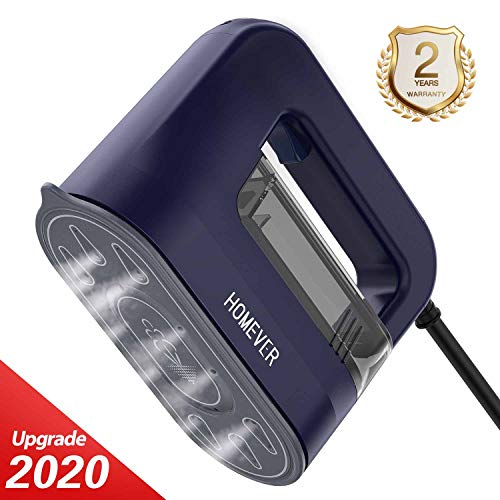 Handheld Steamer Clothes, Homever 1300W Portable & Travel Steamers for Clothing Fabric Steamer 4 in 1 Horizontal and Vertical Steam Iron 40s Fast Heatup, Dark Blue