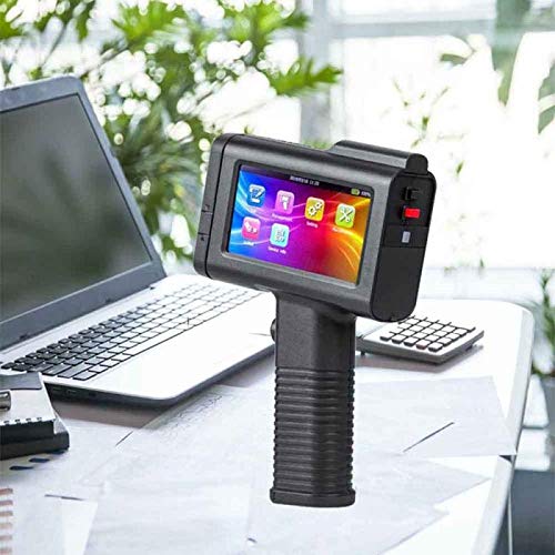 OLYBSJET Portable Intelligent HD Handheld Inkjet Printer with 4.3 Inch LED Screen Inkjet Coding Machine for Series Number QR Code Barcode Date Logo Text on Any Surface (Support 17 Languages)