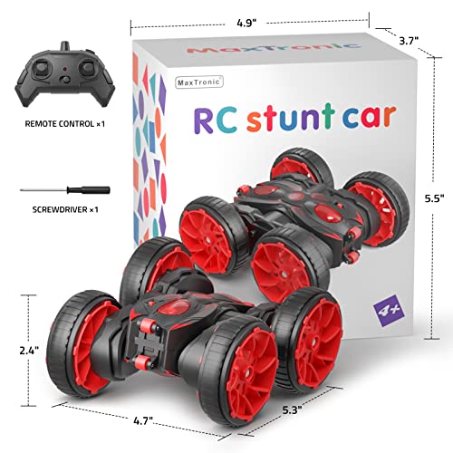 Remote Control Car,RC Cars Toy All Terrain Off Road 4WD Double Sided Running RC Crawler, 360° Rotation & Flips 2.4GHz RC Stunt Car Birthday Gift for Boys & Girls Aged 4 5 6 7 8 9 10 11 12