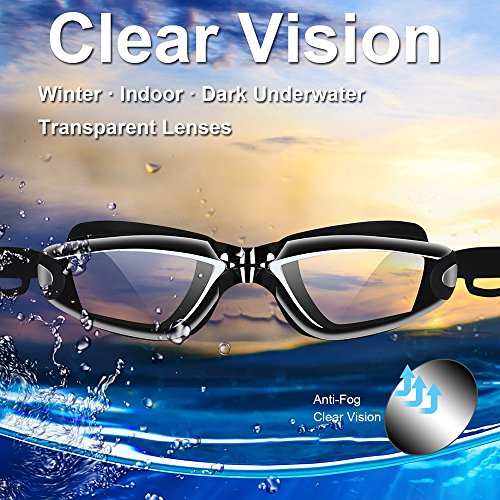 Swim Goggles, Swimming Goggles, Swim Cap, Fit for Adults, Men, Women, Youth