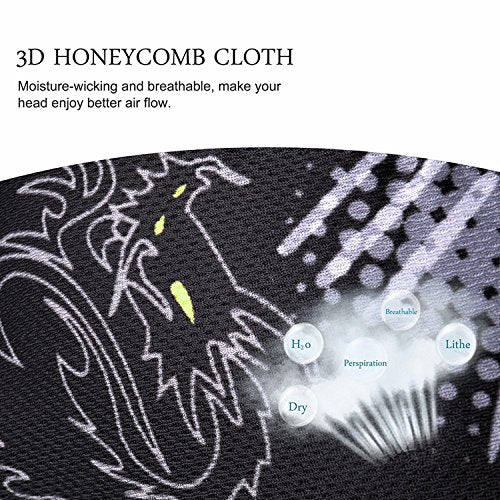 Sweat Wicking Beanie Skull Cap Adjustable Cycling Hat Wrap Dew Rag