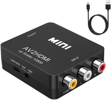 Charger l&#39;image dans la galerie, RCA to HDMI,AV to HDMI Converter,ABLEWE 1080P Mini RCA Composite CVBS Video Audio Converter Adapter Supporting PAL/NTSC for TV/PC/ PS3/ STB/Xbox VHS/VCR/Blue-Ray DVD Players