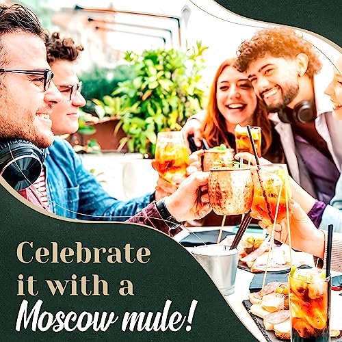 Kitchen Science Moscow Mule Hammered Copper Mugs 16oz (6)