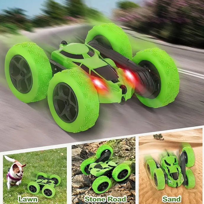 Remote Control Car Stunt RC Cars, 2.4Ghz Double Sided 360° Rotating RC Crawler With Headlights, 4WD Off Road Drift RC Race Car Toy Best Christmas Gift