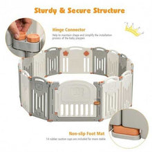 Charger l&#39;image dans la galerie, 16 Panel Activity Safety Baby Playpen w/ Lock Door-Beige