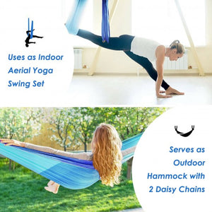 Swing Set Anti-Gravity Shaping Adjustable Yoga Belt-Blue