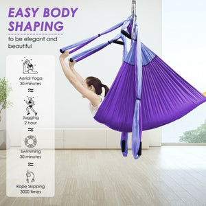 Swing Set Anti-Gravity Shaping Adjustable Yoga Belt-Purple