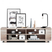 Cargar imagen en el visor de la galería, 59&quot; Console Storage Entertainment Media Wood TV Stand-Natural