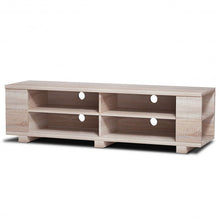 Cargar imagen en el visor de la galería, 59&quot; Console Storage Entertainment Media Wood TV Stand-Natural