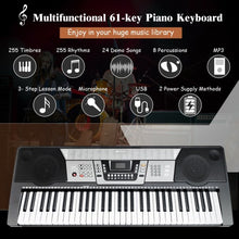 Charger l&#39;image dans la galerie, 61 Key Electronic Keyboard Piano Set with Stand Bench Headphones