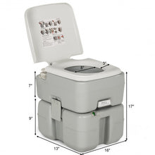 Charger l&#39;image dans la galerie, 5.3 Gallon Portable Travel Toilet with Piston Pump Flush