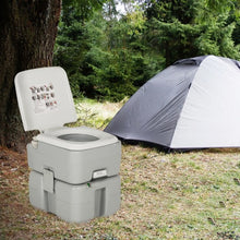 Charger l&#39;image dans la galerie, 5.3 Gallon Portable Travel Toilet with Piston Pump Flush