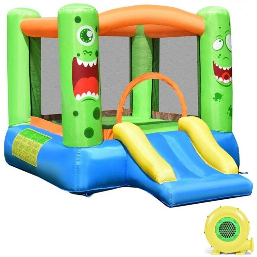 Inflatable Castle Bounce House Jumper Kids Playhouse with Slider