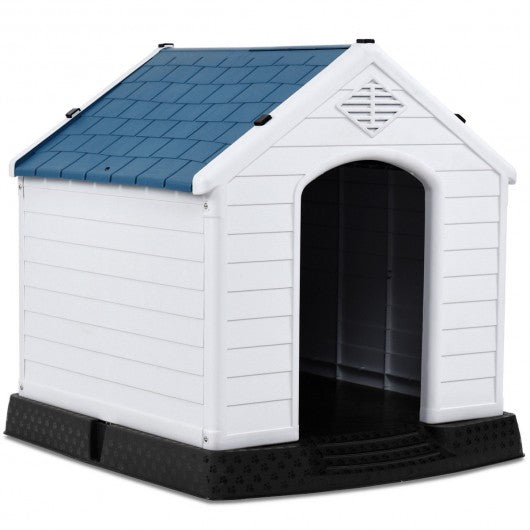 Indoor-Outdoor Waterproof Plastic Dog House Pet Puppy Shelter