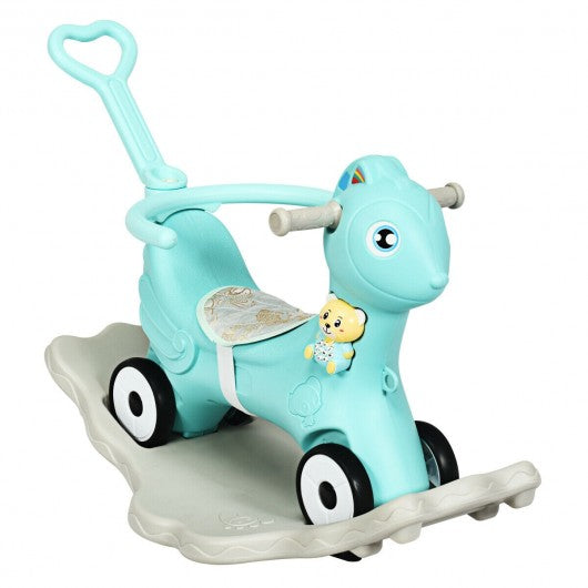 4 in 1 Baby Rocking Horse with Music-Green