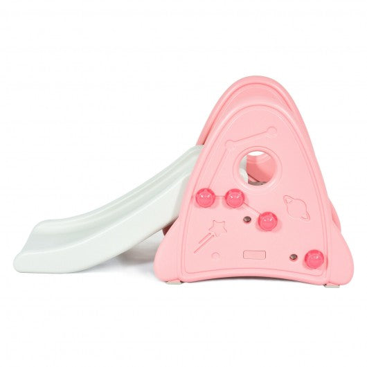 Freestanding Baby Slide Indoor First Play Climber Slide Set for Boys Girls -Pink