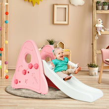 Charger l&#39;image dans la galerie, Freestanding Baby Slide Indoor First Play Climber Slide Set for Boys Girls -Pink