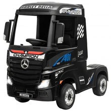 Charger l&#39;image dans la galerie, 12 V Mercedes Benz Actros Electric Kids Ride on Truck with Remote Control and MP3-Black