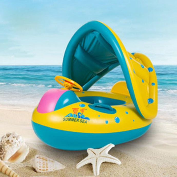 New Arrival Baby Swimming Ring Float Pool Kids Boys Girl Safety Infant Swimming Adjustable Sunshade Seat Boat Under 6 Y Children