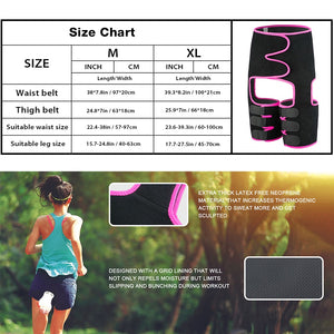 Women Shapewear Waist Mid-Thigh Shapers Fat Burning Compress Slimming Belt Leg Trimmers Neoprene Muscles Band Thigh Slimmer Wrap